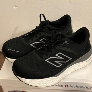 New Balance Fresh Foam 1540 Black and White Athletic Sneakers